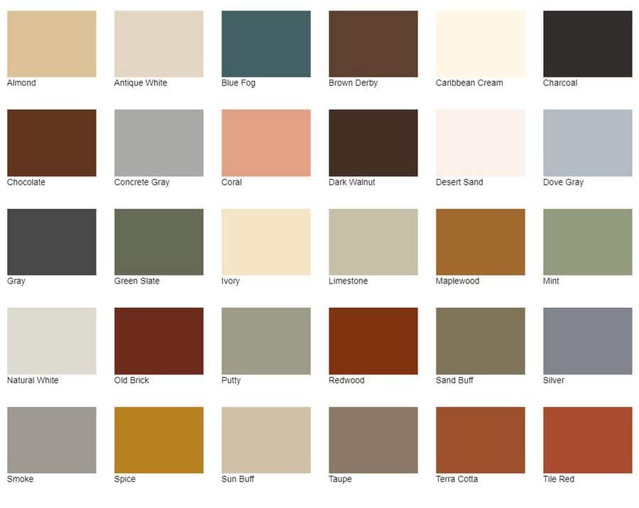 Concrete Floor Color Chart