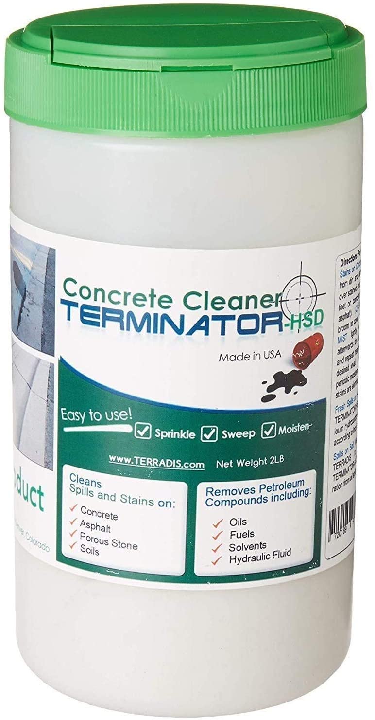 Terminator-HSD Eco-Friendly Bio-Remediates and Removes Oil & Grease Stains on Concrete