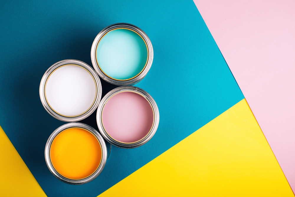 Tins of latex paint