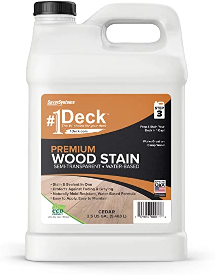 SaverSystems Deck Premium Semi-Transparent Wood Stain for Decks