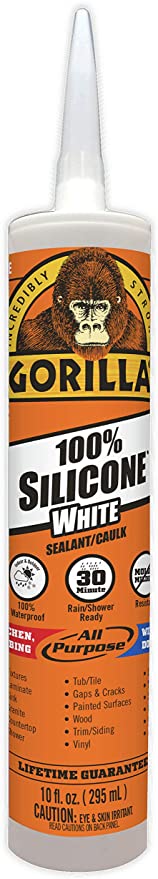 Gorilla White 100% Silicone Sealant Caulk