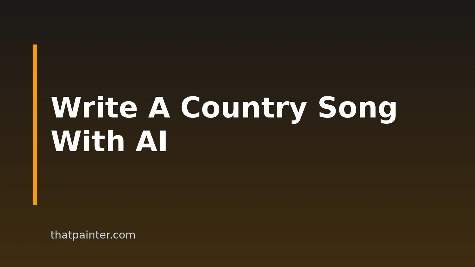 How to Write a Country Song With AI: A Practical Workflow